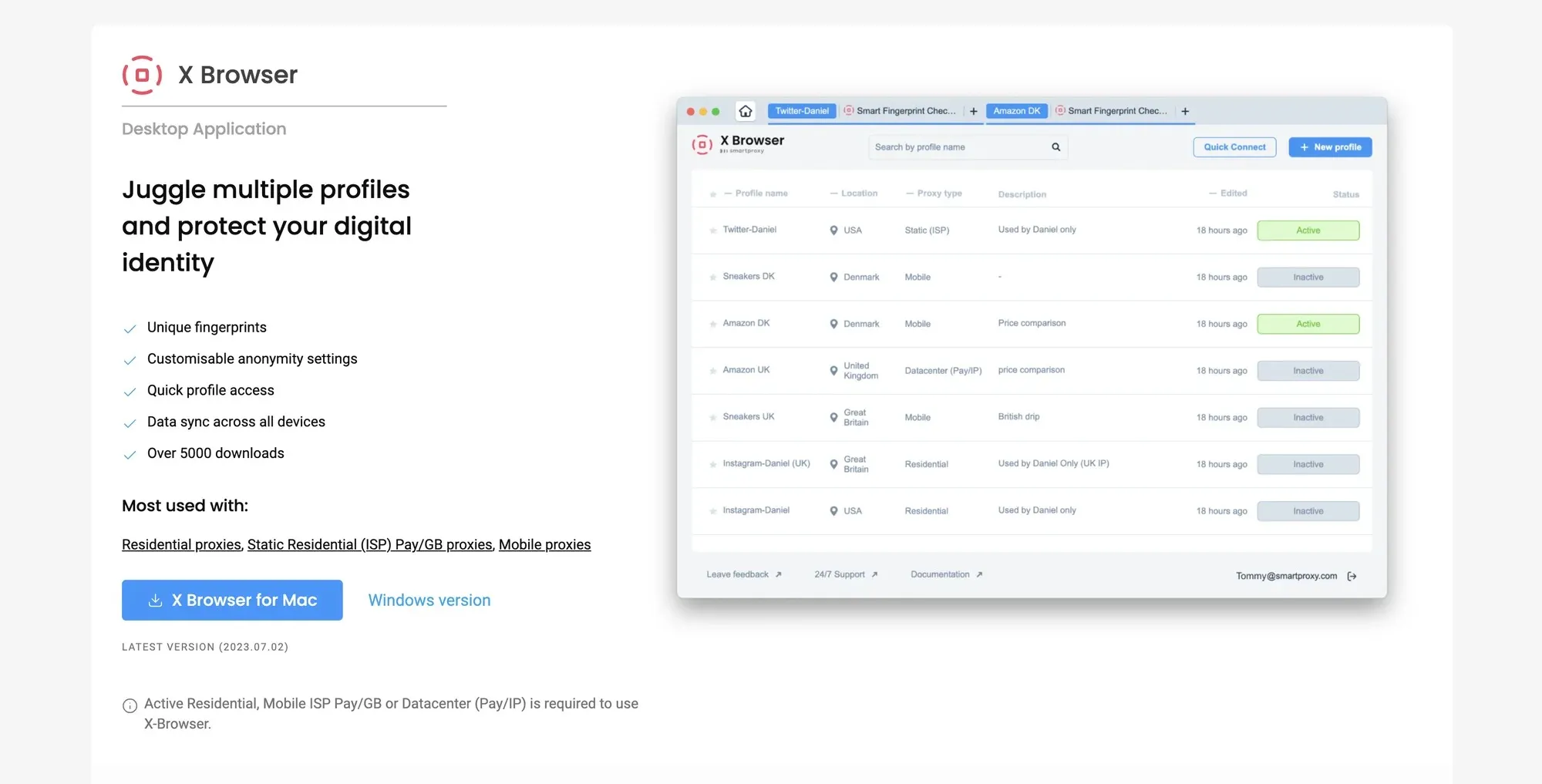 First Launch X Browser
